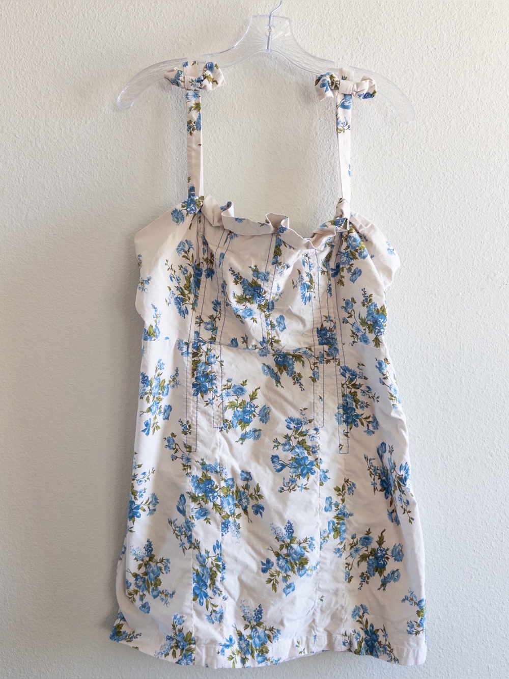 Anthropologie Floral Shoulder Tie Dress size XL